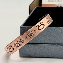 Bakır Bileklik Viking Desenli Model