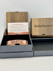 Bakır Bileklik Sayı İşlemeli Model