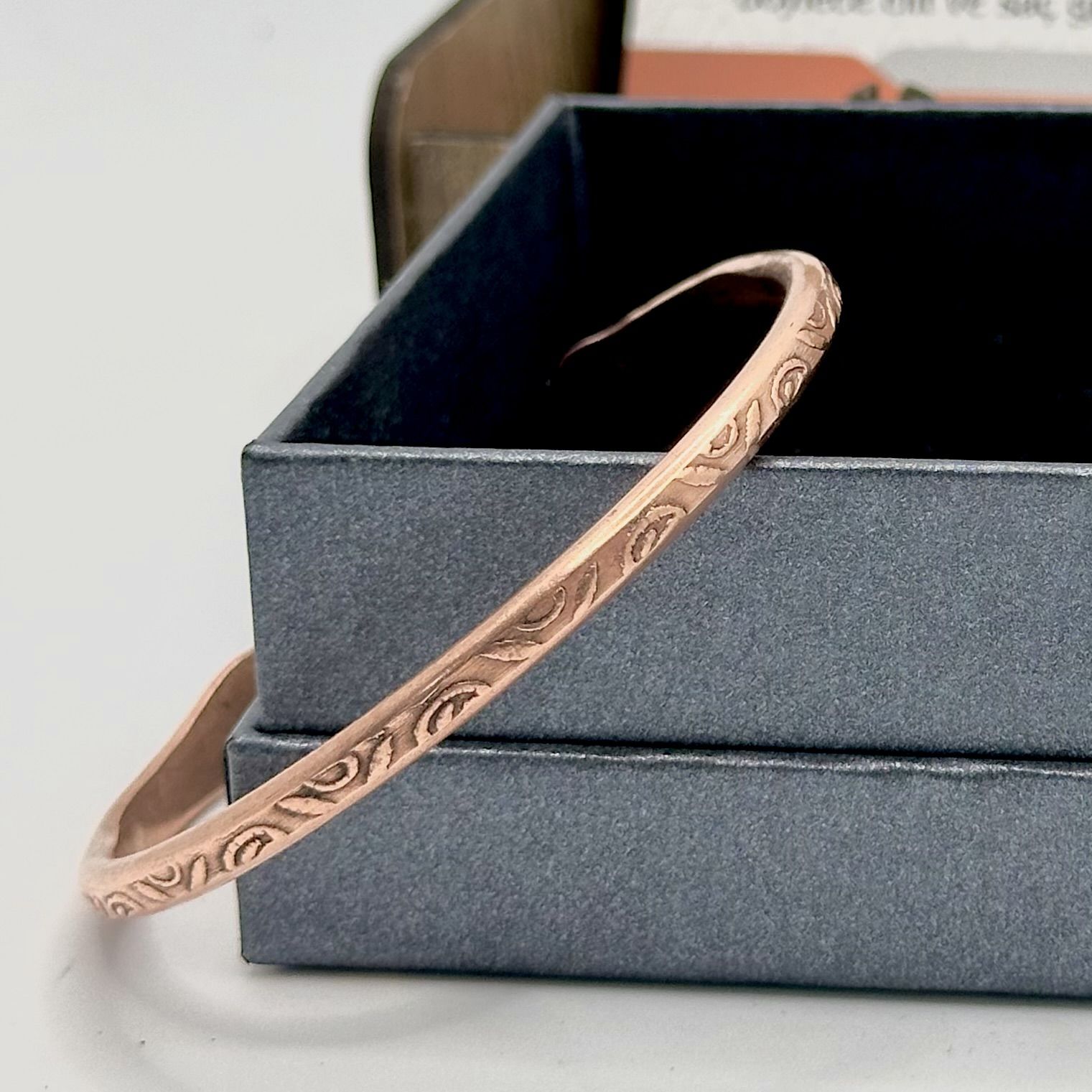 Bakır Bileklik İnce Otantik Model