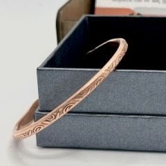 Bakır Bileklik İnce Otantik Model