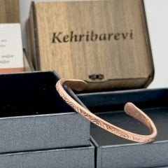 Bakır Bileklik İnce Otantik Model