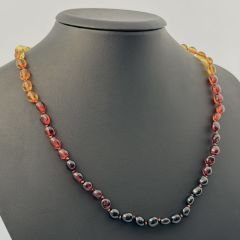 Baltık damla kehribar yetişkin kolye gökkuşağı model