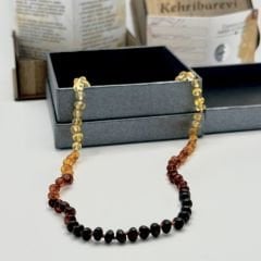 Damla Kehribar Yetişkin Kolyesi