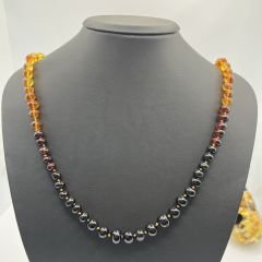 Damla Kehribar Yetişkin Kolyesi