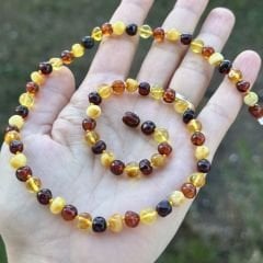 Baltık damla kehribar yetişkin kolye klasik model gerdanlık