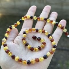 Baltık damla kehribar yetişkin kolye klasik model gerdanlık