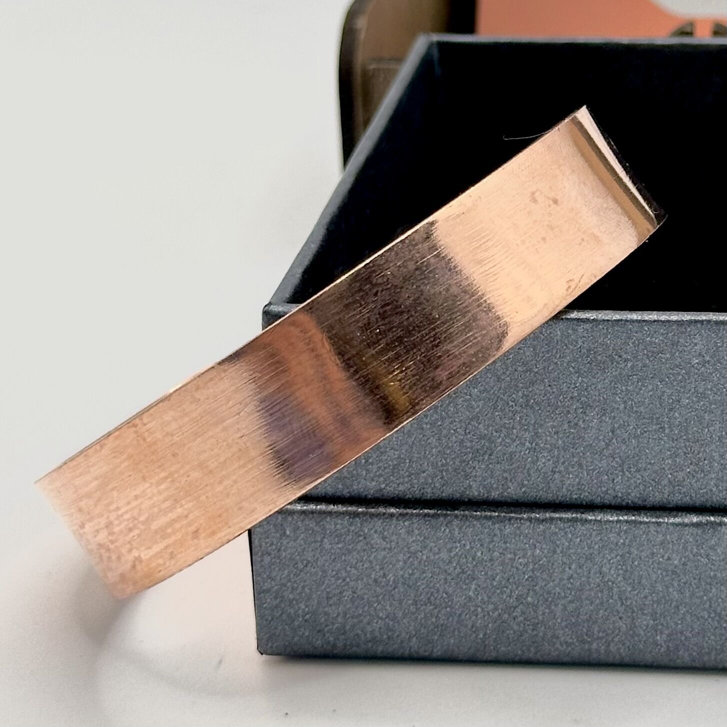 Bakır Bileklik Kalın Düz Model