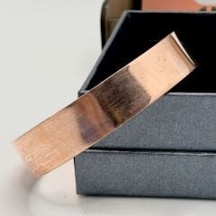 Bakır Bileklik Kalın Düz Model