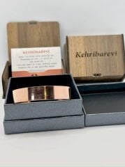 Bakır Bileklik Kalın Düz Model