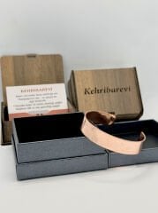 Bakır Bileklik Kalın Düz Model