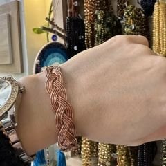 Bakır Bileklik Saç Örgüsü Model