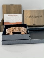 Bakır Bileklik Zeytindalı Model