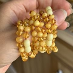 KEHRİBAR BİLEKLİK Baltık damla kehribar bebek bilekliği