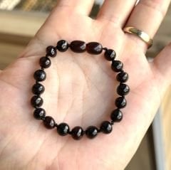 Damla Kehribar Bebek Bileklik