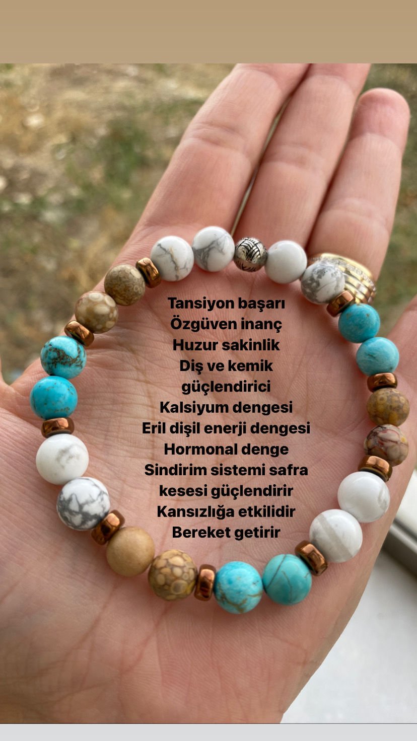 Tansiyon hormon dengesi sağlık doğaltaş kombin bilekliği