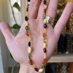 Damla Kehribar Bebek Kolyesi