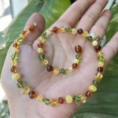 Damla Kehribar Bebek Kolyesi