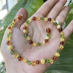 Damla Kehribar Bebek Kolyesi