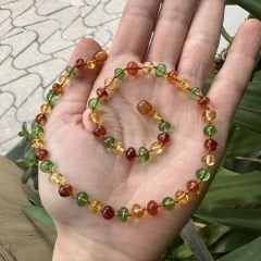 Damla Kehribar Bebek Kolyesi