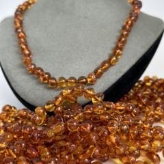 Baltık damla kehribar yetişkin karamel kolye