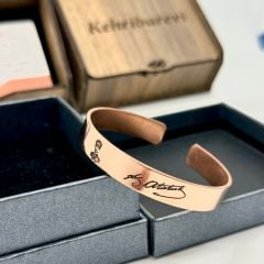 Bakır Bileklik Atatürk imzalı Model