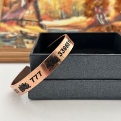 Bakır Bileklik  işlemeli Model