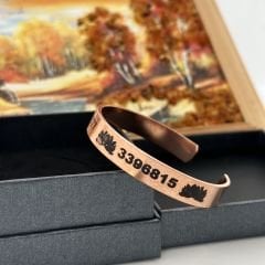 Bakır Bileklik  işlemeli Model