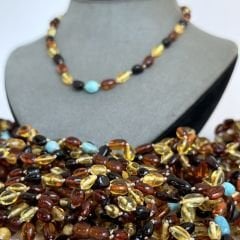 Damla Kehribar Bebek Kolyesi