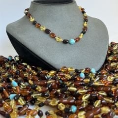 Damla Kehribar Bebek Kolyesi