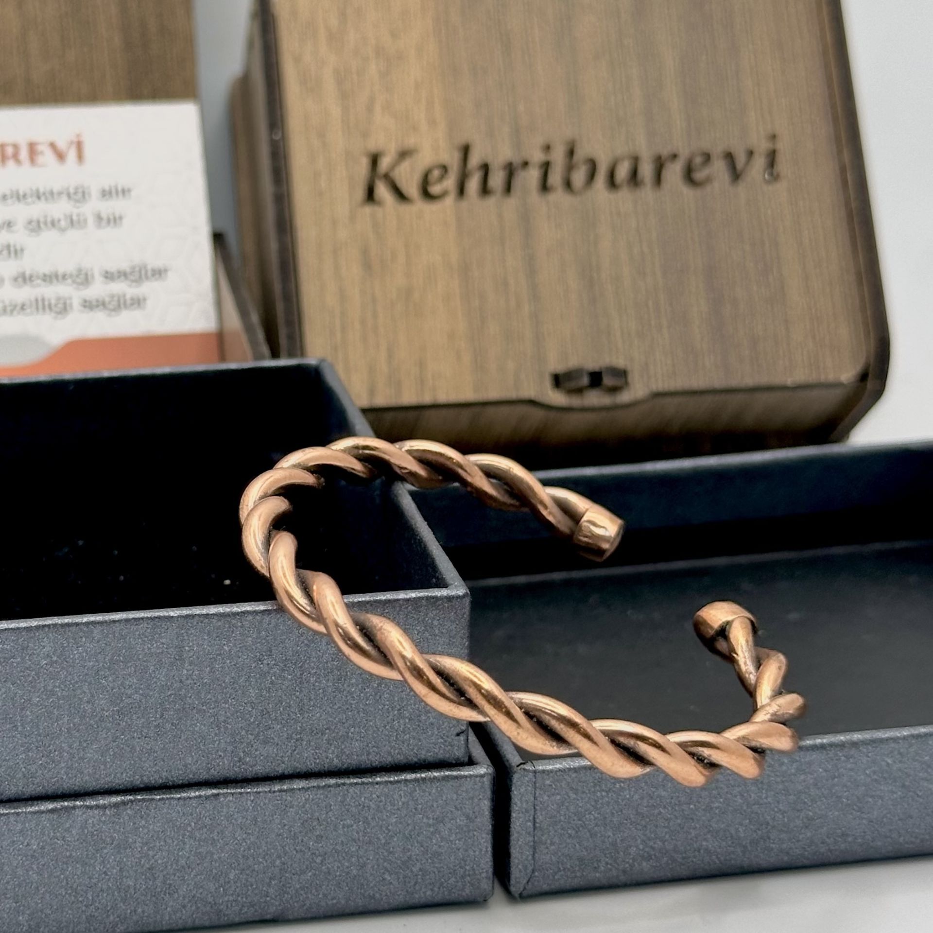 Bakır Bileklik Burgu Model