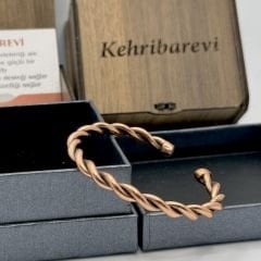 BAKIR BİLEKLİK BURGU MODEL SAF BAKIR BİLEKLİK