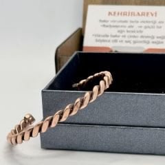 BAKIR BİLEKLİK EZME BURGU MODEL SAF BAKIR BİLEKLİK