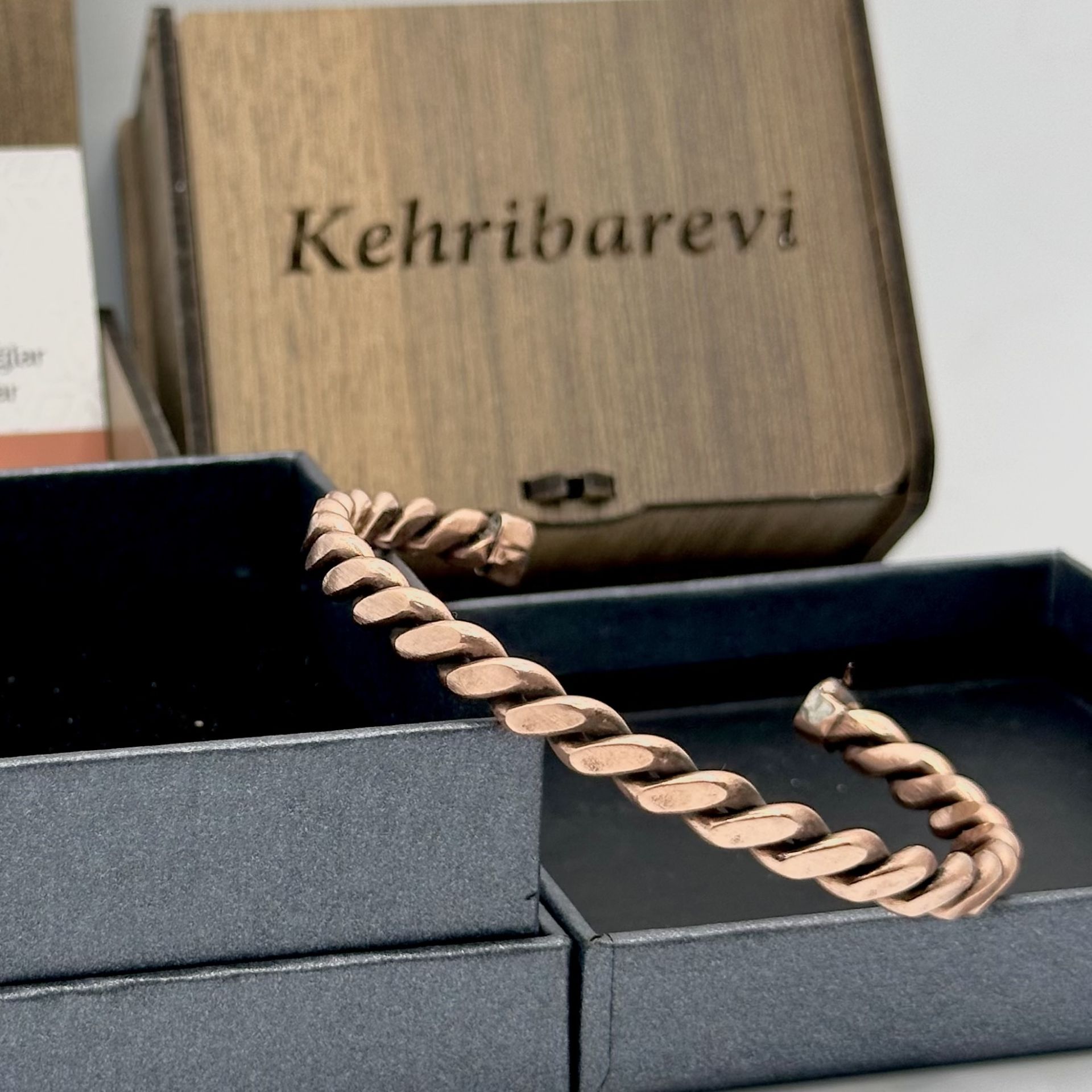 Bakır Bileklik Ezme Burgu Model