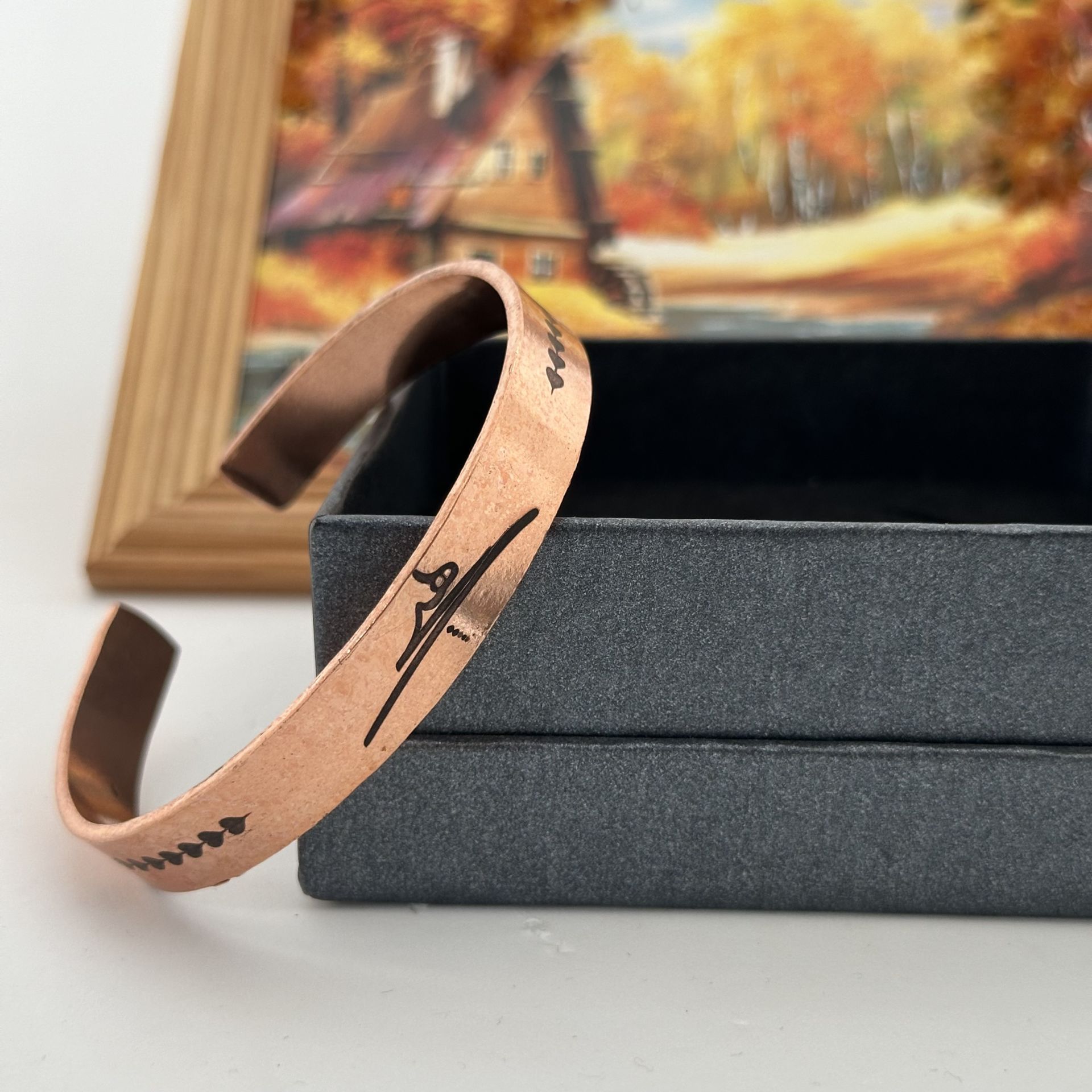 Bakır Bileklik Hiç Motifli Model