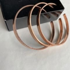 Bakır Bileklik İnce Düz Model