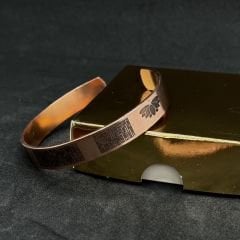 Bakır Bileklik Kufi Yazısı ( Nas Felak Ayetel Kürsi)