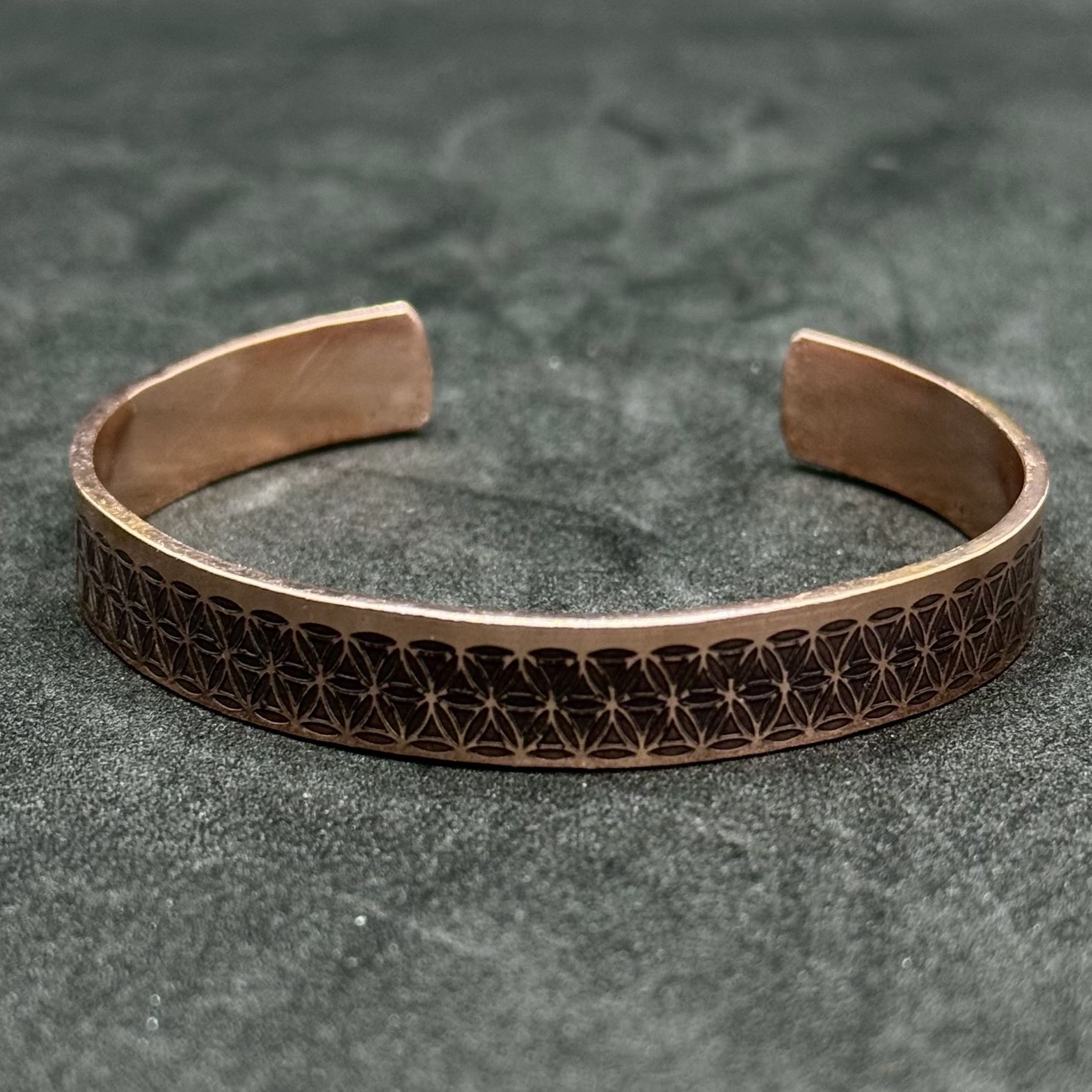 Bakır Bileklik Yaşam Çiçeği Model