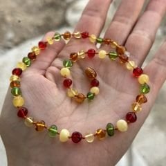KEHRİBAR KOLYE Baltık damla kehribar bebek kolyesi orijinal sertifikalı