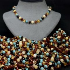 Damla Kehribar Bebek Kolyesi