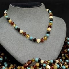 Damla Kehribar Bebek Kolyesi