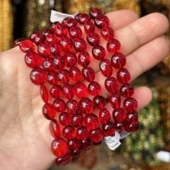 KEHRİBAR BİLEKLİK Damla kehribar Karayip kırmızı yetişkin bileklik orijinal sertifikalı