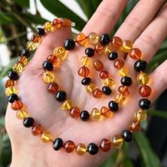 Kehribar kolye Damla kehribar  multicolor yetişkin kolyesi