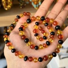 Kehribar kolye Damla kehribar  multicolor yetişkin kolyesi