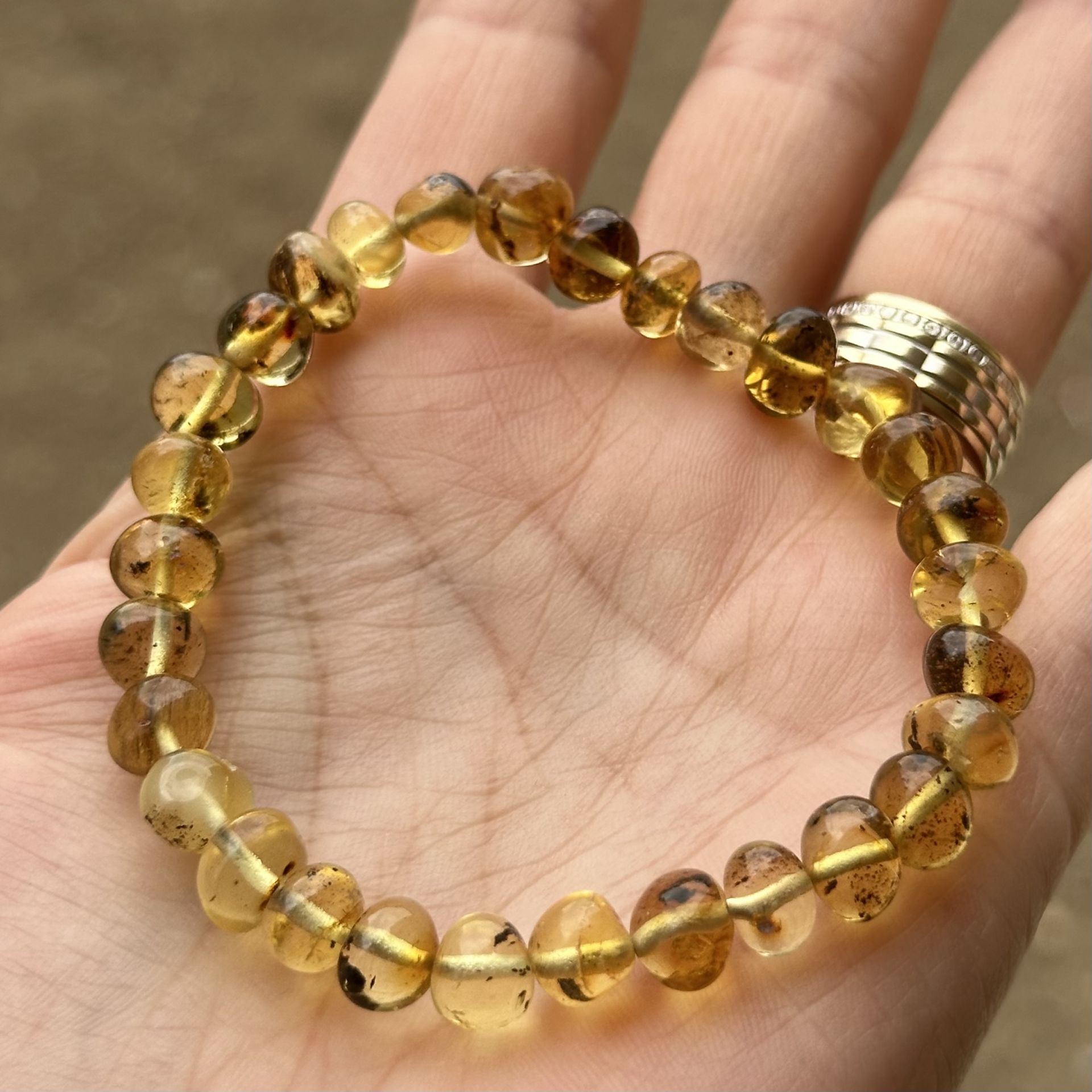 Damla Kehribar Yetişkin Bileklik