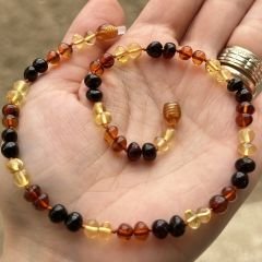 Damla Kehribar Bebek Kolyesi