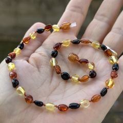 Damla Kehribar Bebek Kolyesi