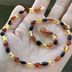 Damla Kehribar Bebek Kolyesi