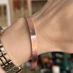 Bakır Bileklik İnce Düz Model