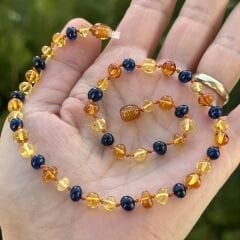 Damla Kehribar Bebek Kolyesi