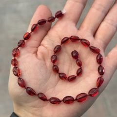 Damla Kehribar Bebek Kolyesi